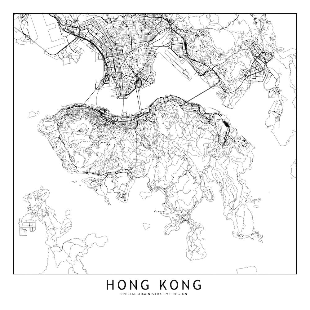 Hong Kong Map Line