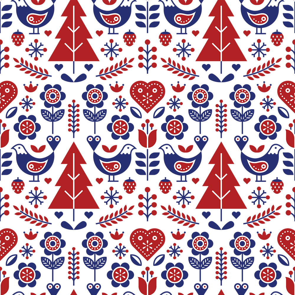 Scandinavian Folk Seamless Pattern