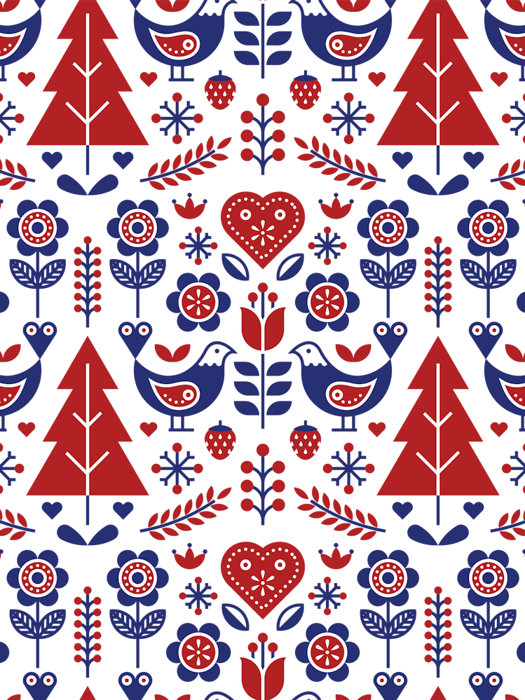Scandinavian Folk Seamless Pattern