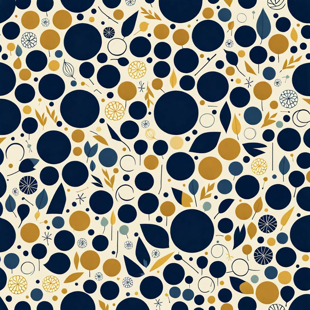 Mid Century inspired Floral Seamless Pattern, 255