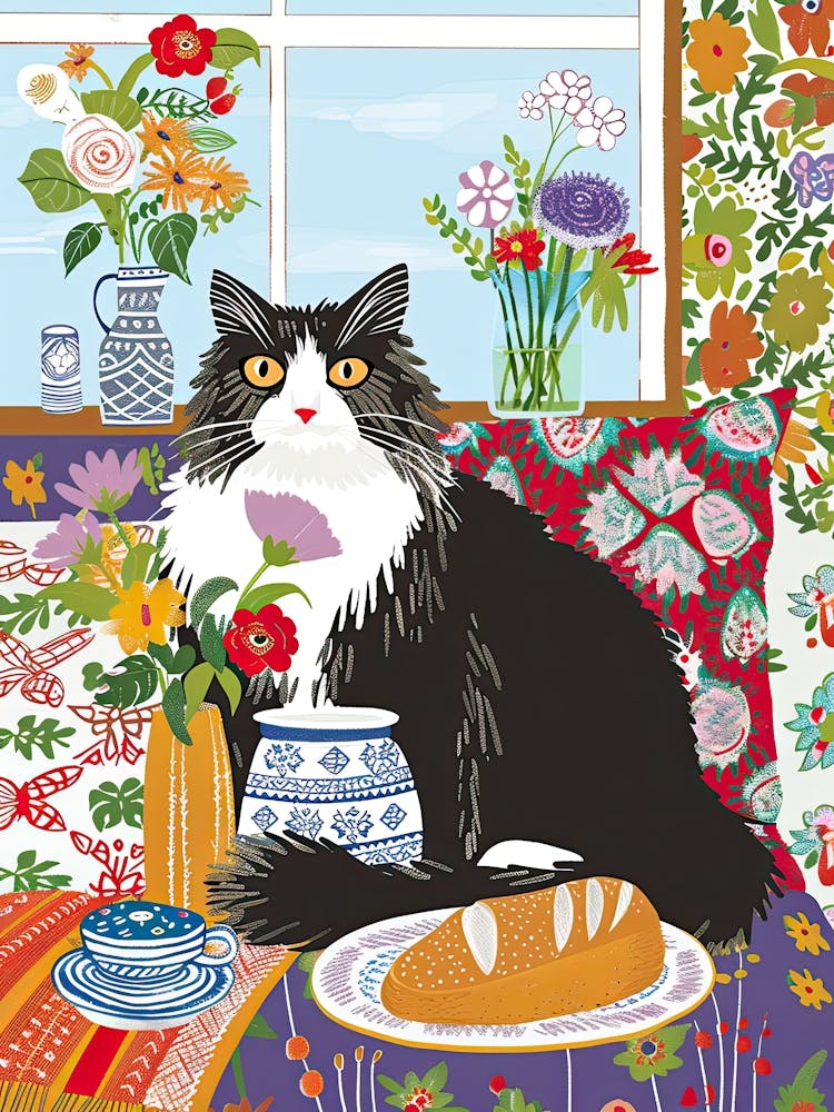 Tea Time With A Norwegian Forest Cat 2