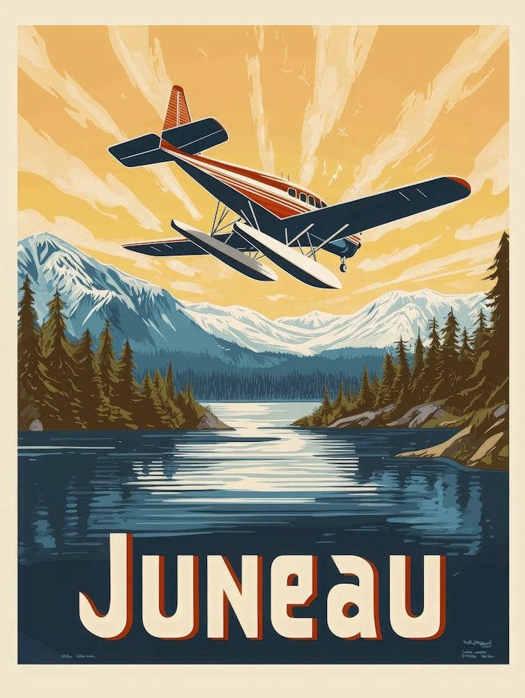 Aihrgdesign Ein von den 1970er Jahren inspiriertes Reiseposter für Juneau Depicti 1e1e2251 55d2 4eef B778 2a5c649a45a2 0