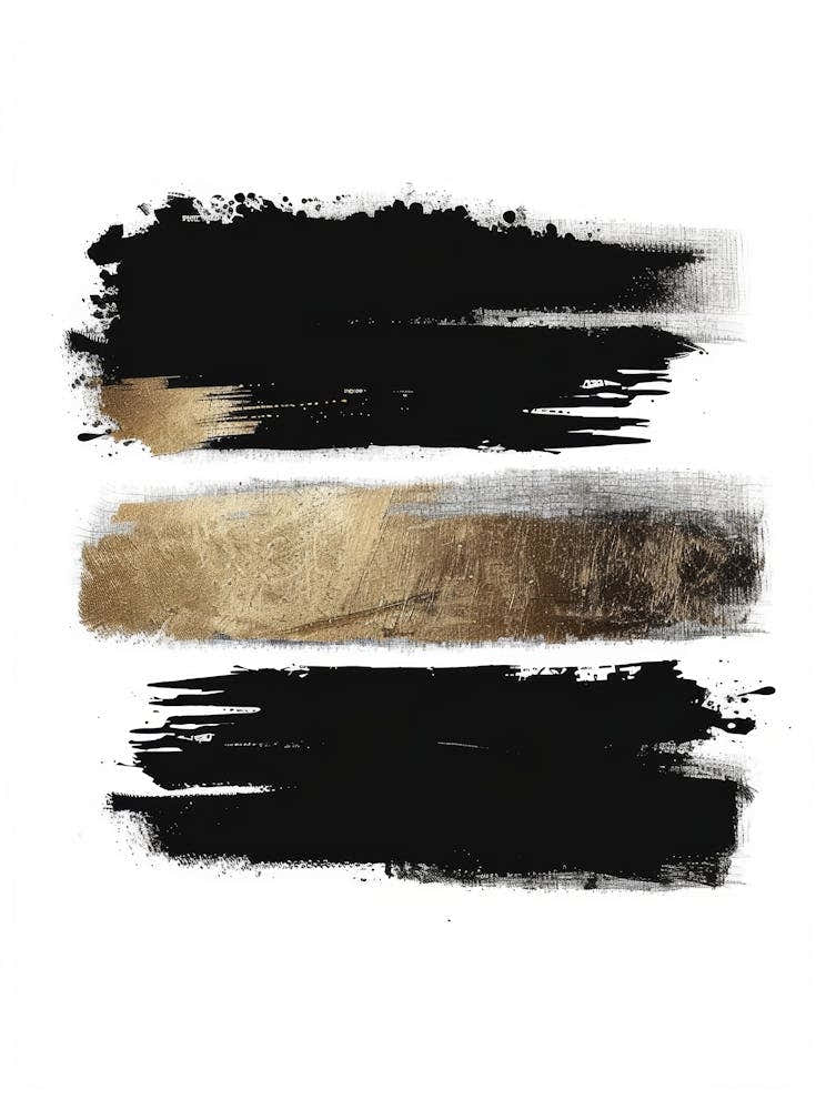 Black And Gold Brush Strokes 24
