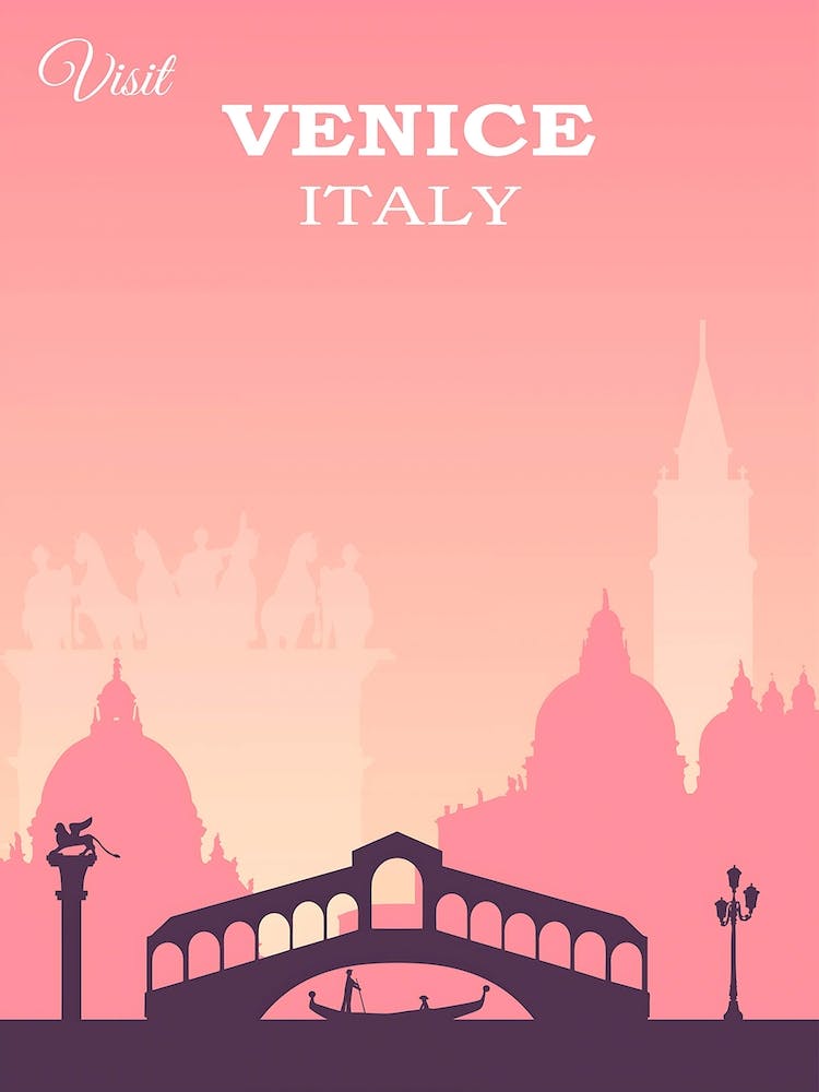 Modernes Reiseposter für Venedig, Karen Arnold