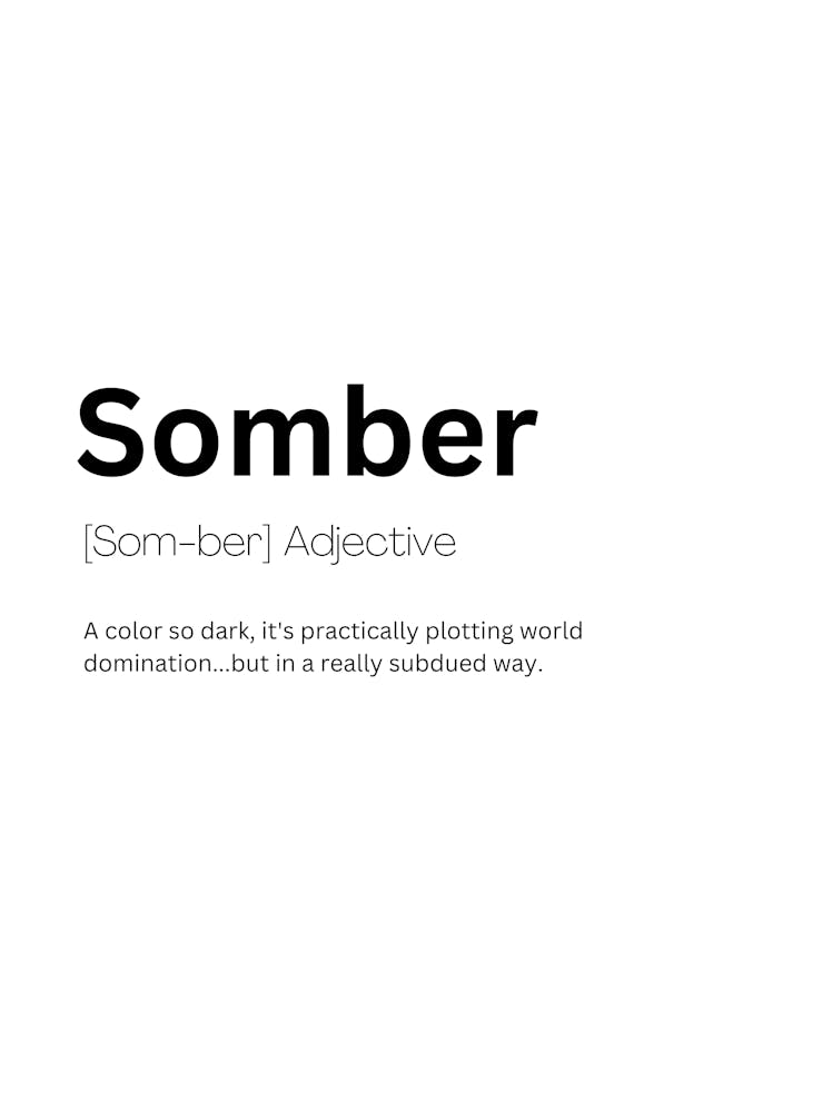 Somber Definition Meaning