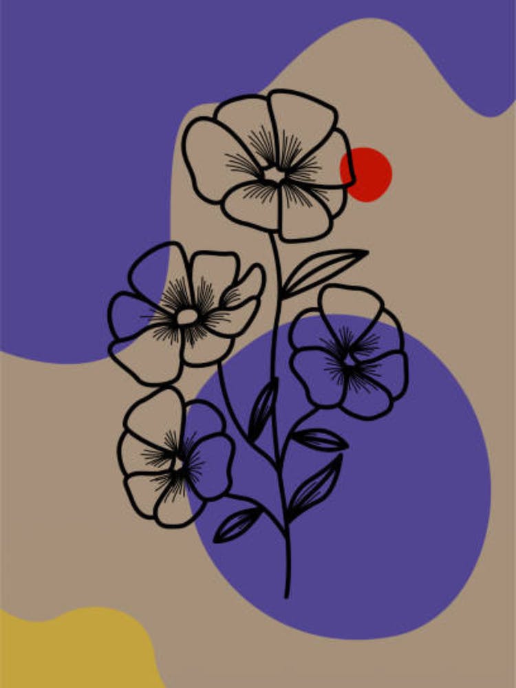 Flowers With A Red Dot