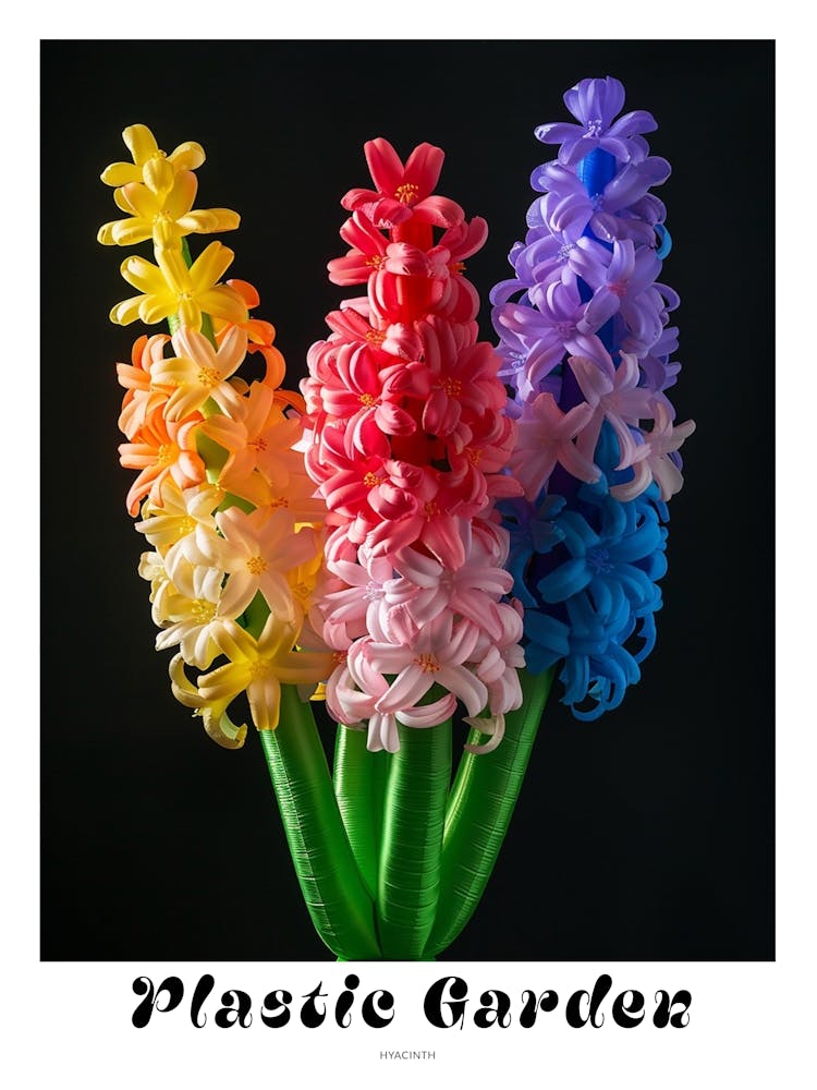 Bright Inflatable Flowers Poster Hyacinth 1