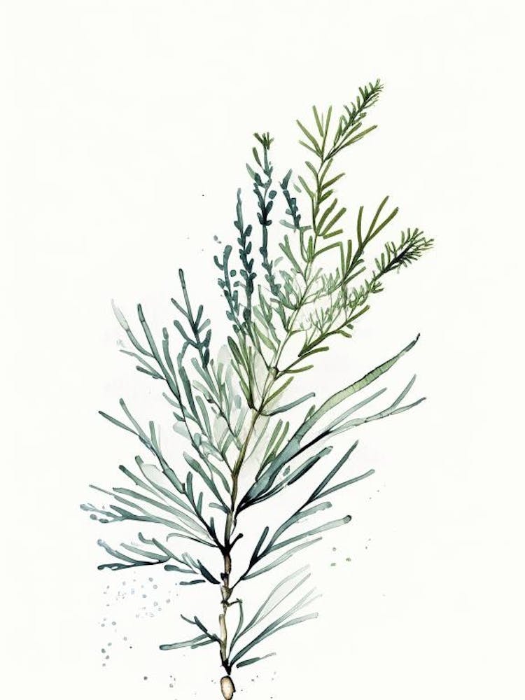 Juniper Herb Minimalist Watercolour 2
