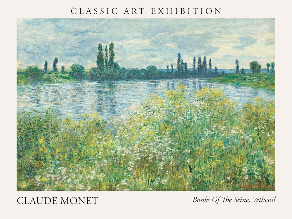 Banks Of The Seine, Vetheuil, Claude Monet Poster
