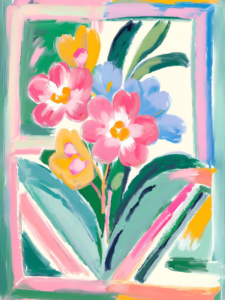 Flowers In A Square