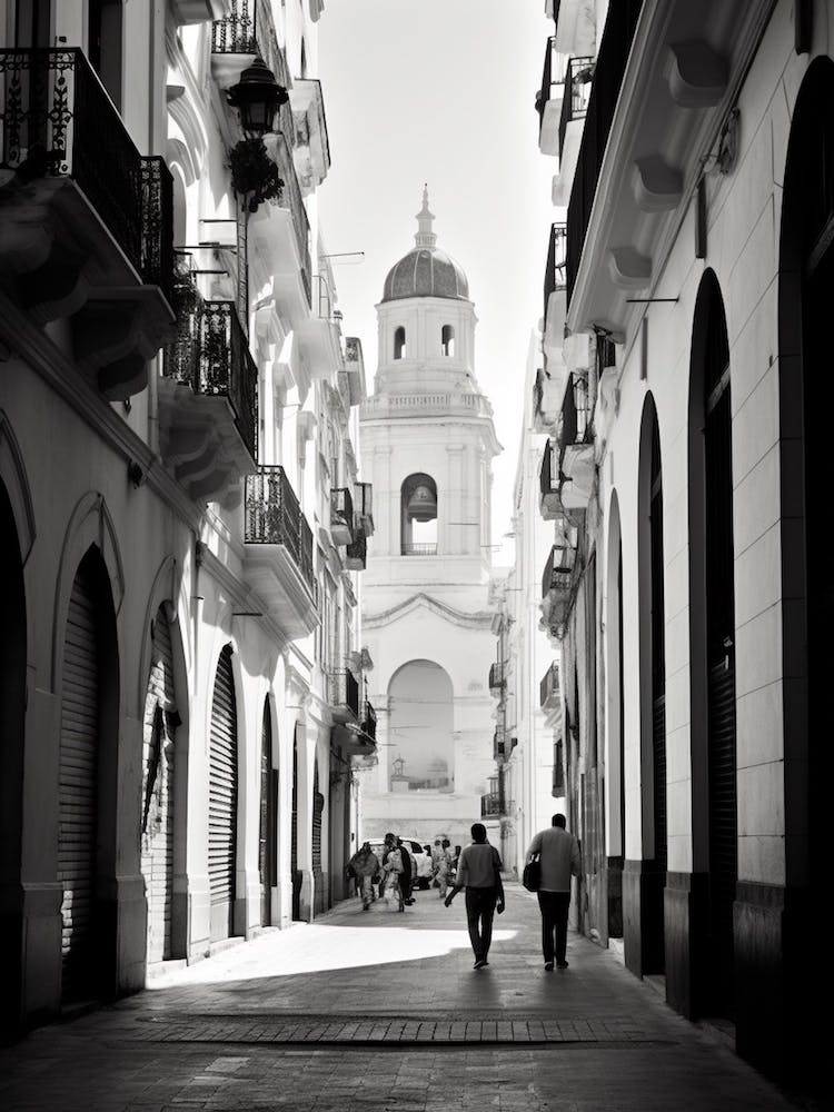 Cadiz, Spain, Black And White Analogue Photography 7