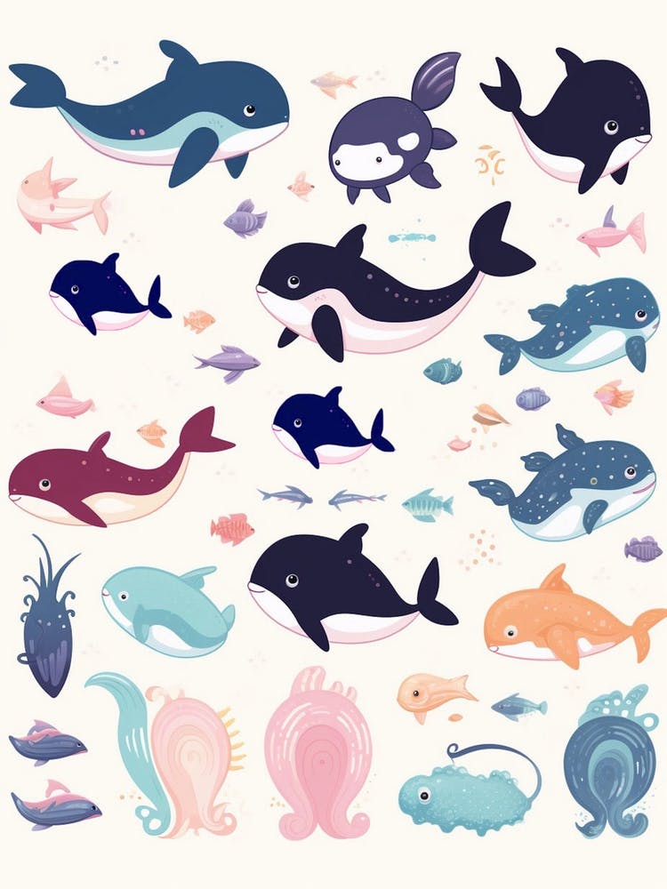 Kids Orca Whale Cartoon 3