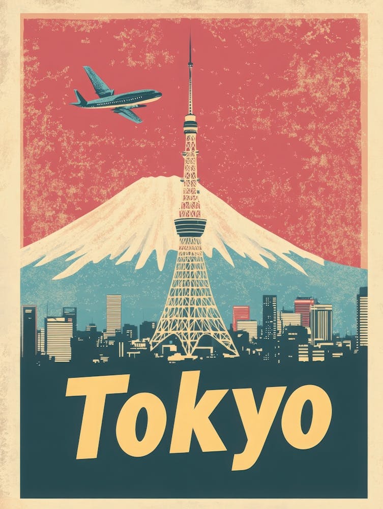 Aihrgdesign A Vintage Travel Poster Of Tokyo 1