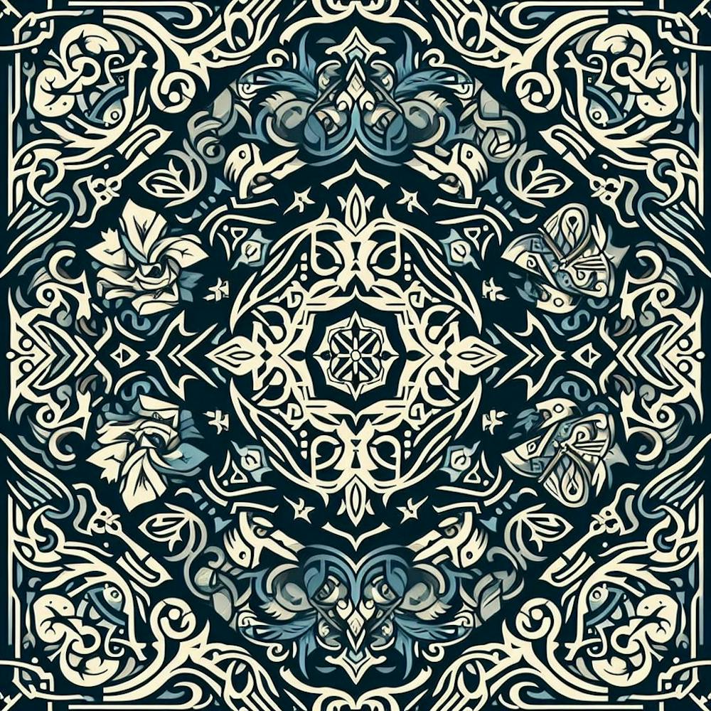 Motif Floral Orné