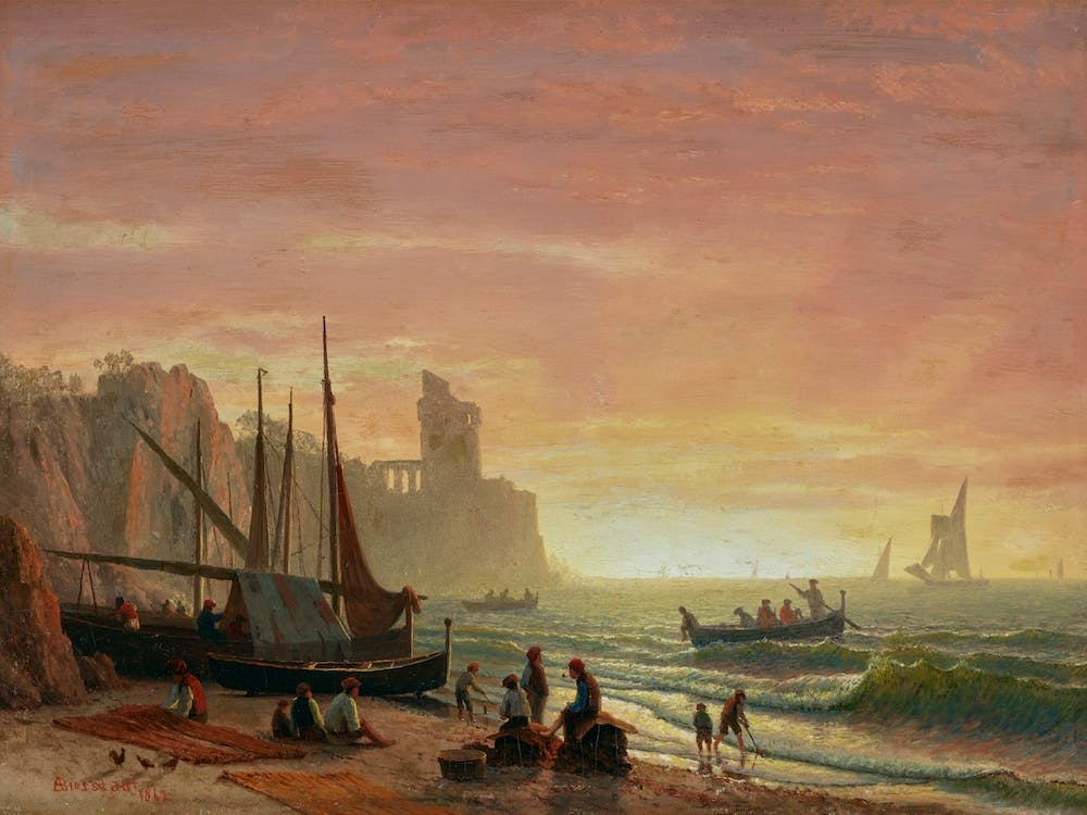 Fishing, Albert Bierstadt