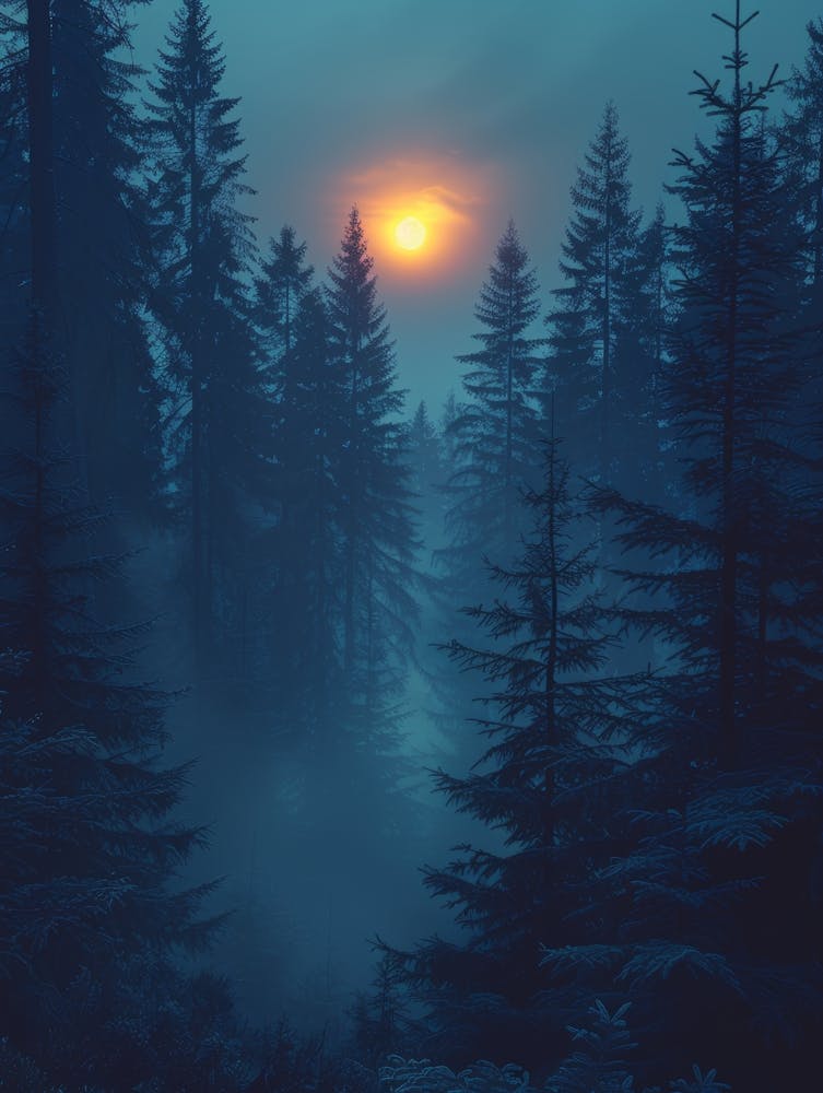 Sunrise In The Forest