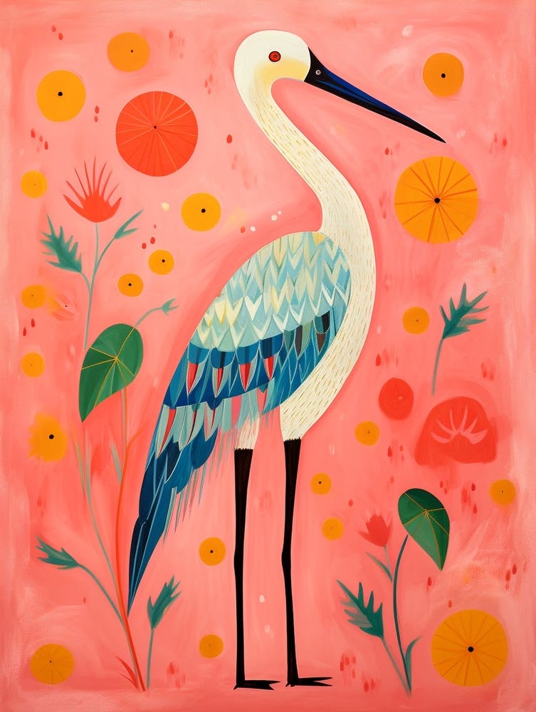 Pink Scandi Stork 1