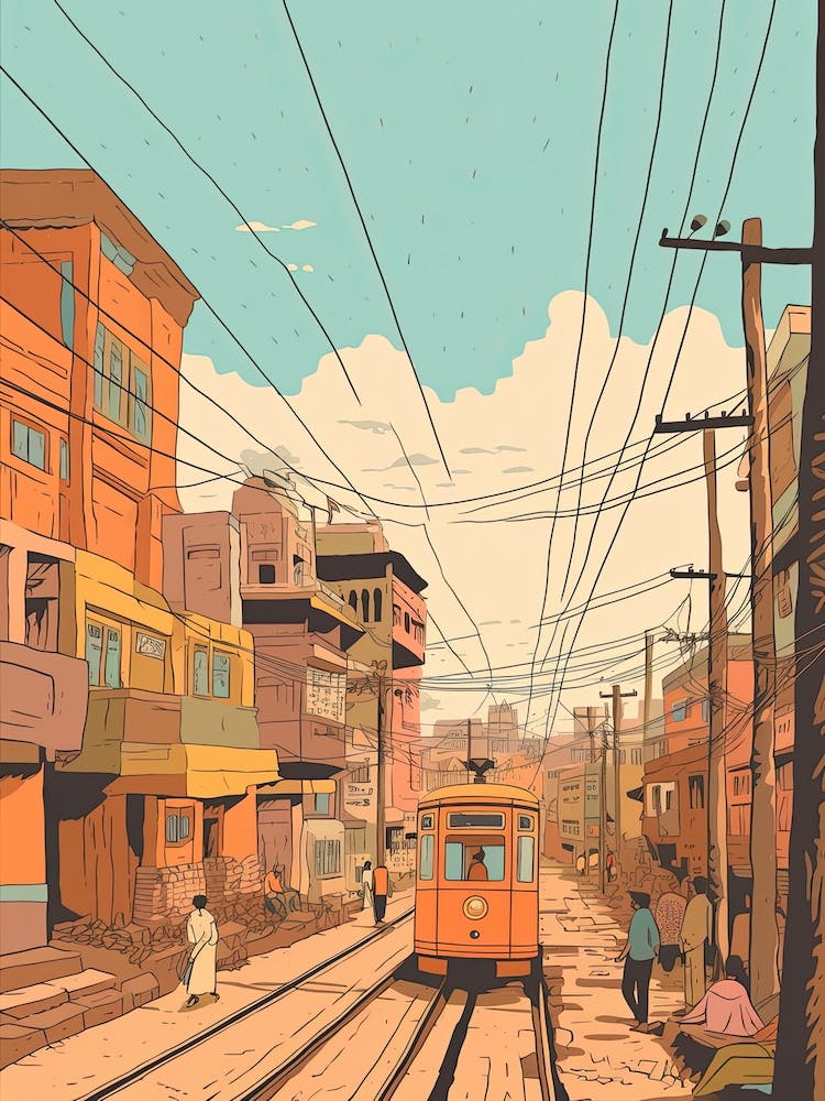 Dhaka Bangladesh Travel Illustration 1