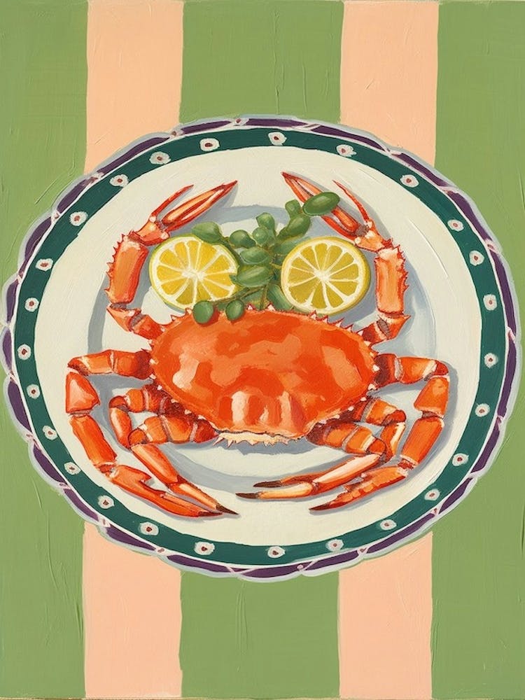 King Crab Italian Still Life Painting