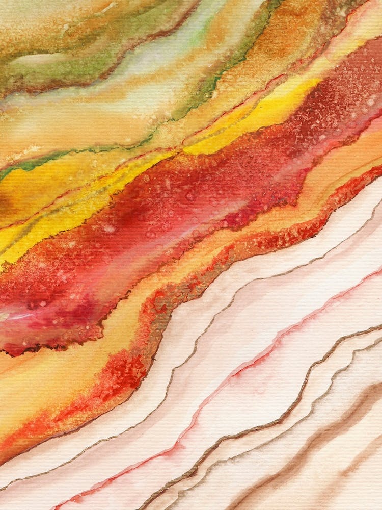 Agate Inspired Watercolor Abstract 3