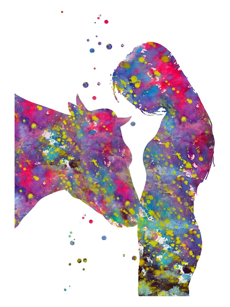 Girl With Cow 1