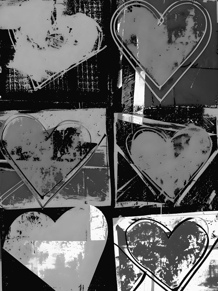 Hearts In Black And White