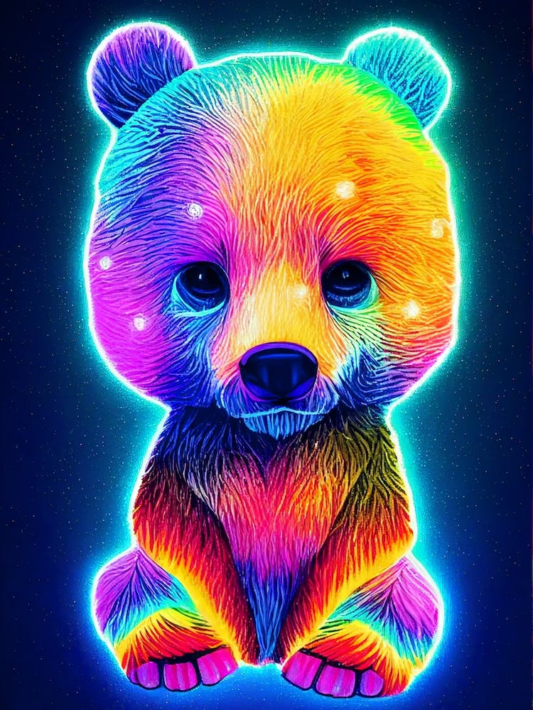 Neon Baby Bear