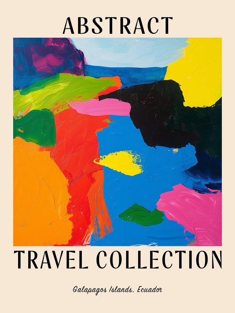 Abstrakt Reisekollektion Poster Galapagosinseln Ecuador 1