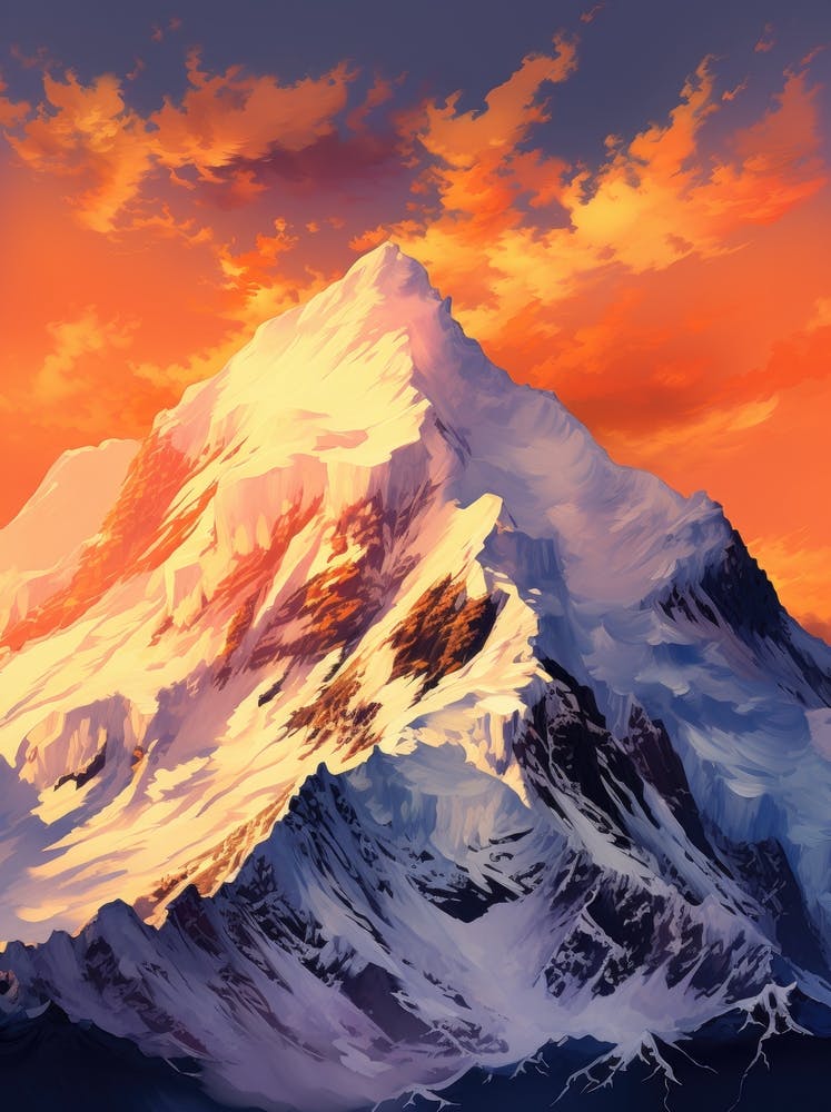 Mountain At Sunset 1