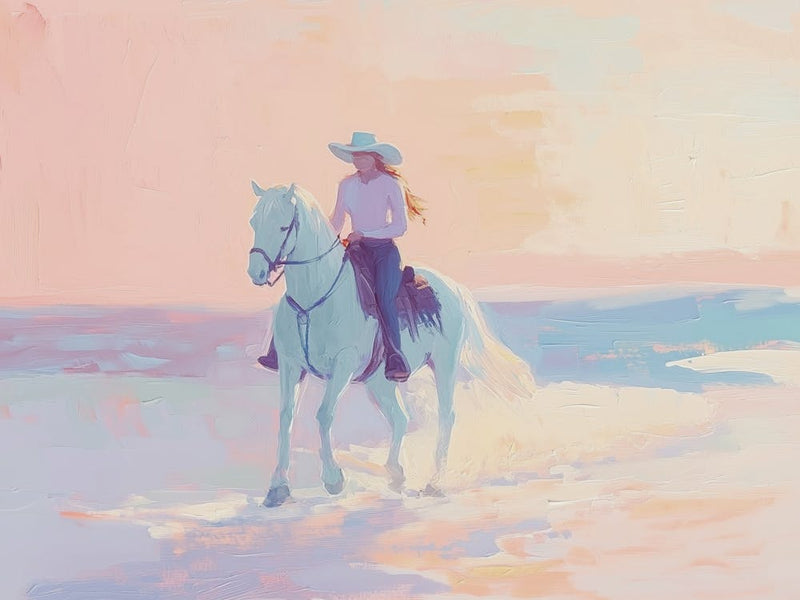 Cowgirl On Horseback