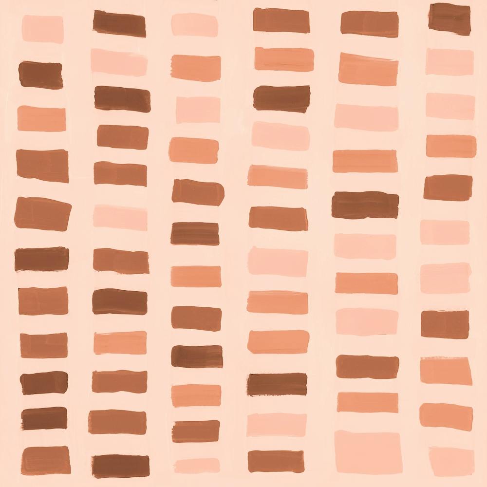 Painted Color Block Window Pane In Pink