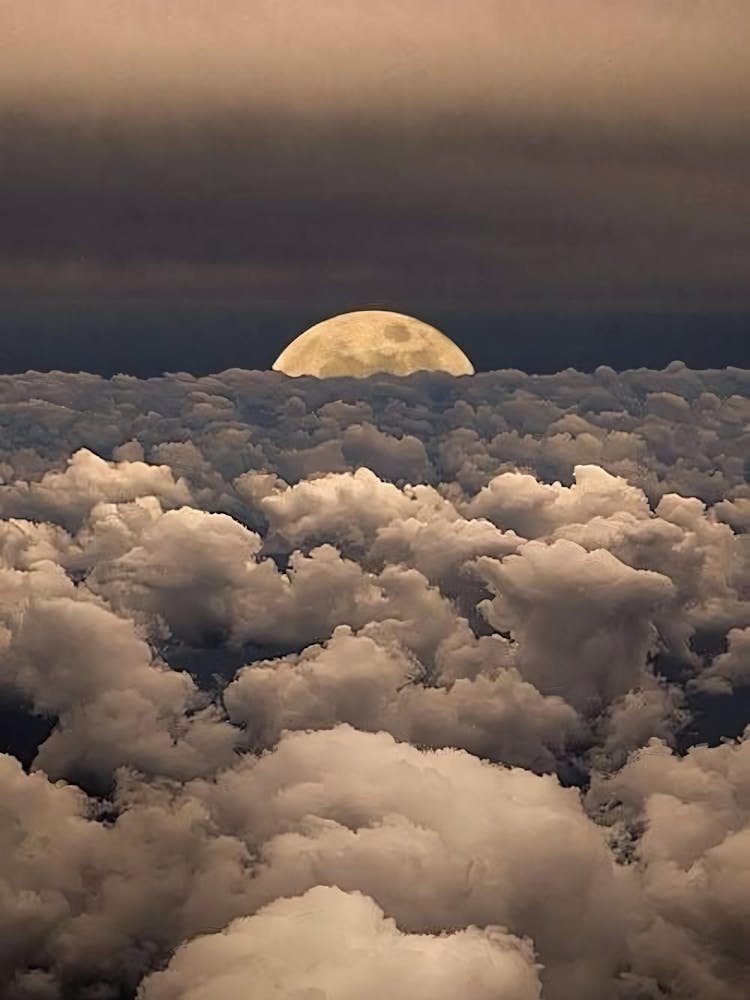 Full Moon Above Clouds