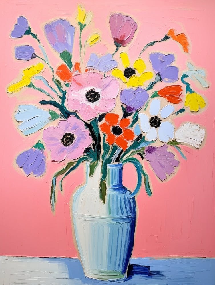 Flower Painting Fauvist Style Anemone 1