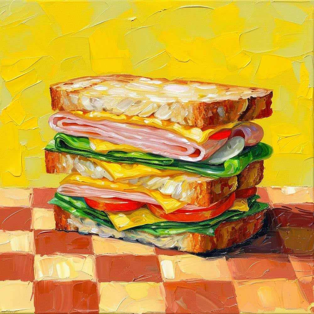 Club Sandwich Yellow Checkerboard 4