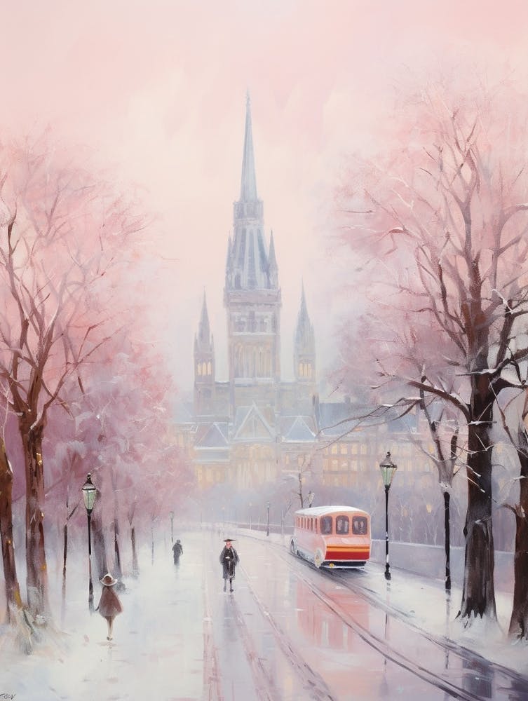 Dreamy Winter Painting Glasgow United Kingdom 2
