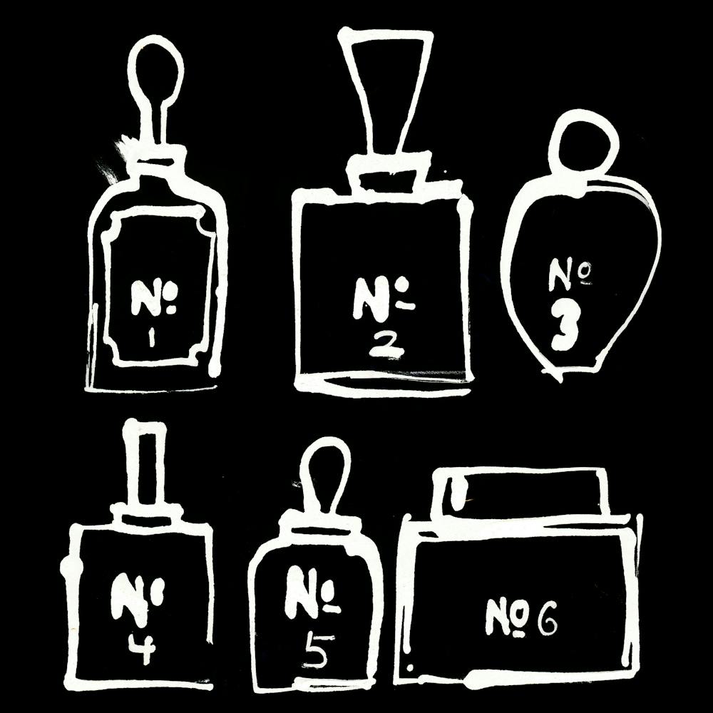 Perfume Bottles Black / White