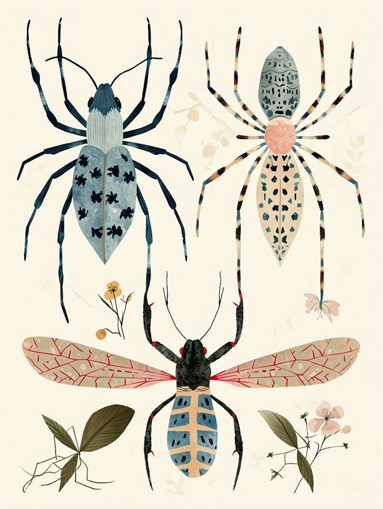Colourful Insect Illustration Spider 4 Art Print by Ritual Art Prints – Fy!