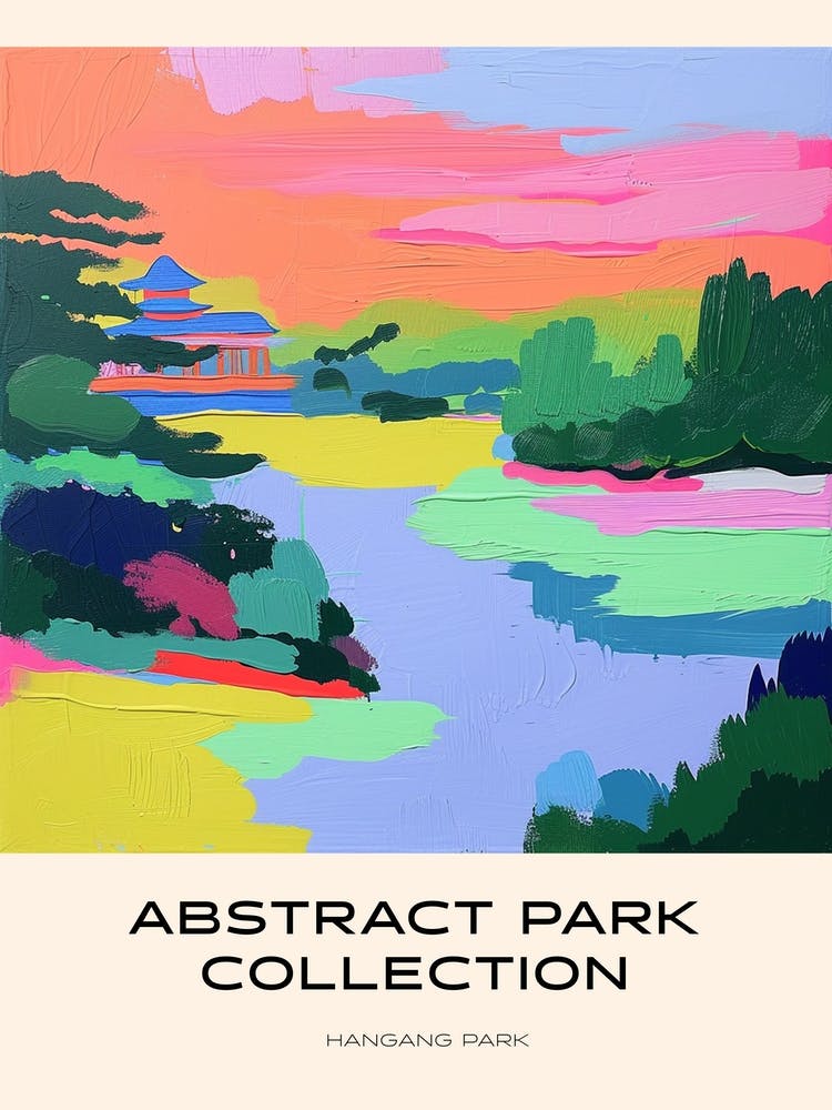 Abstract Park Collection Poster Hangang Park Seoul 3
