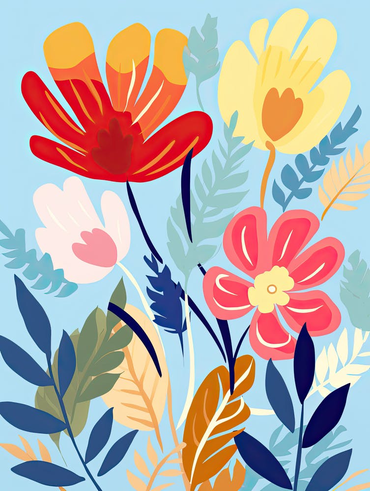Vibrant Petal Reverie; Whimsical Flower Market