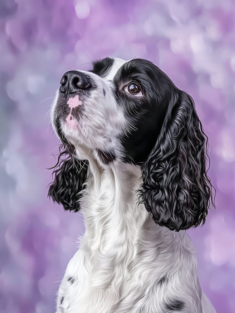Springer Spaniel Portrait.Generated AI.