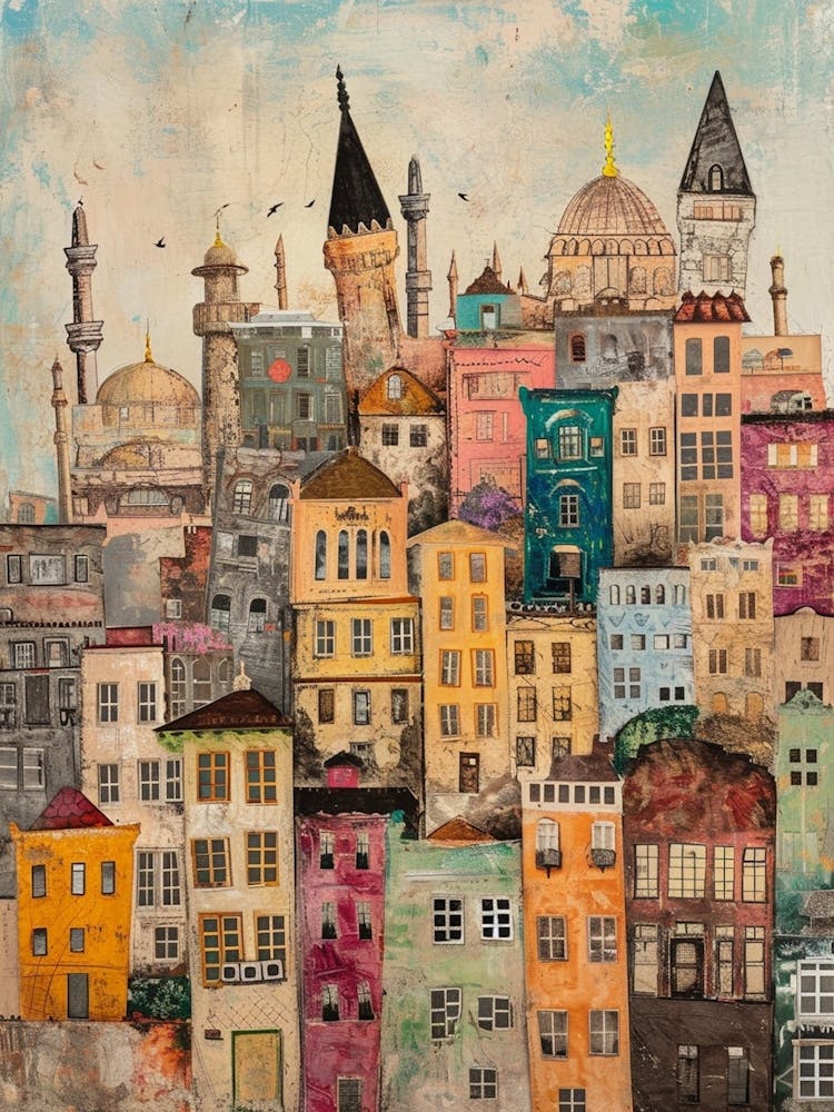 Kitsch Istanbul Skyline Painting 1
