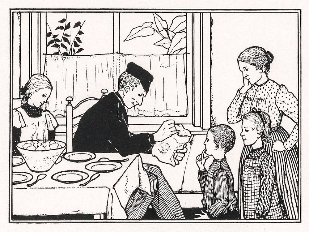 Family In A Dining Room, Julie De Graag