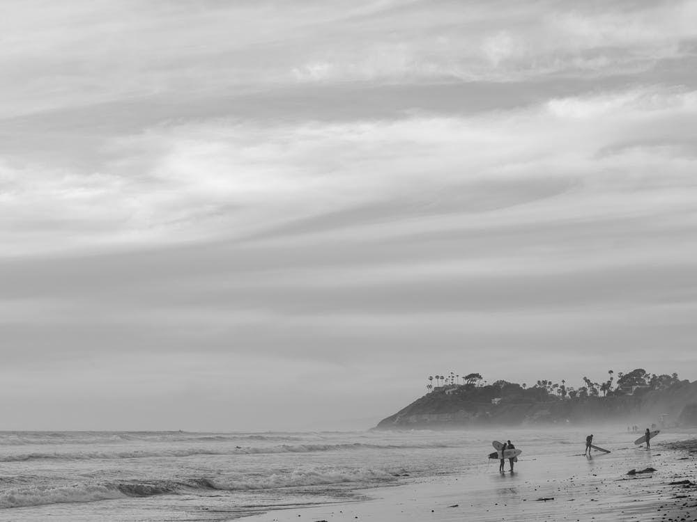 Surfers On The Beach