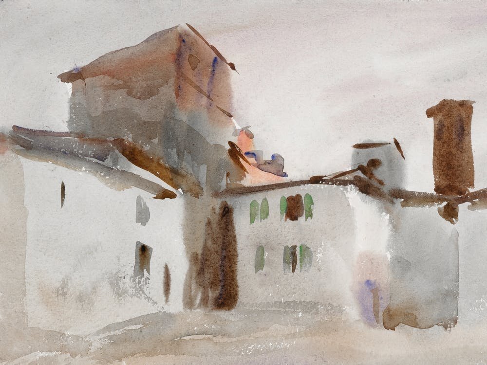 Italian Village Painting