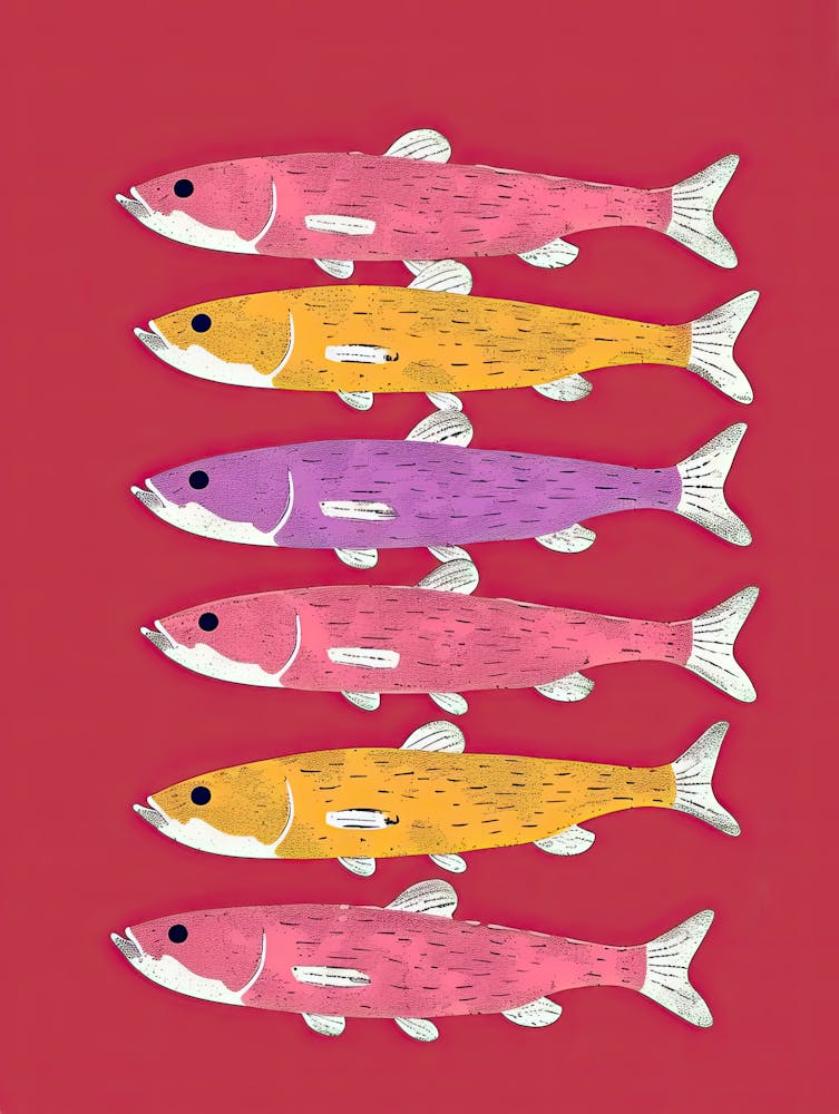 The Swimming Canvas Fish Poster