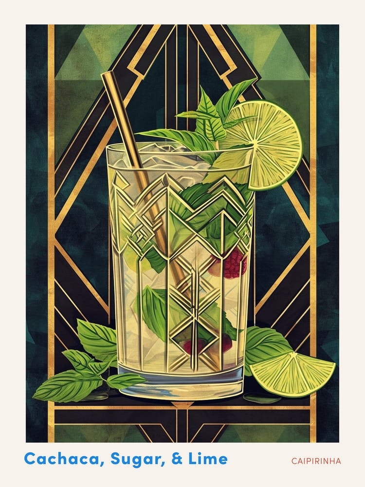 Art Deco Caipirinha 1 Poster