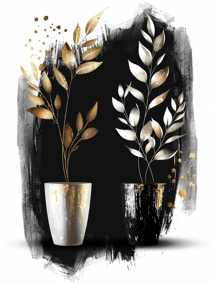 Gold And Black Leaves 5