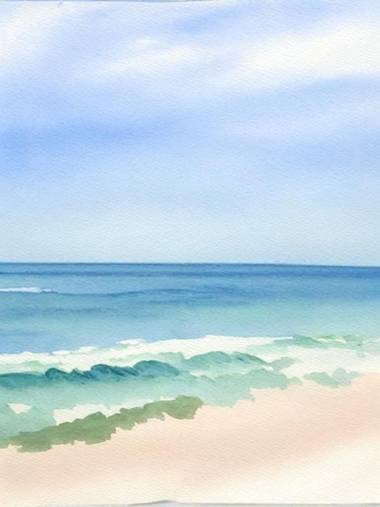 Dunsborough Beach, Australia Watercolour