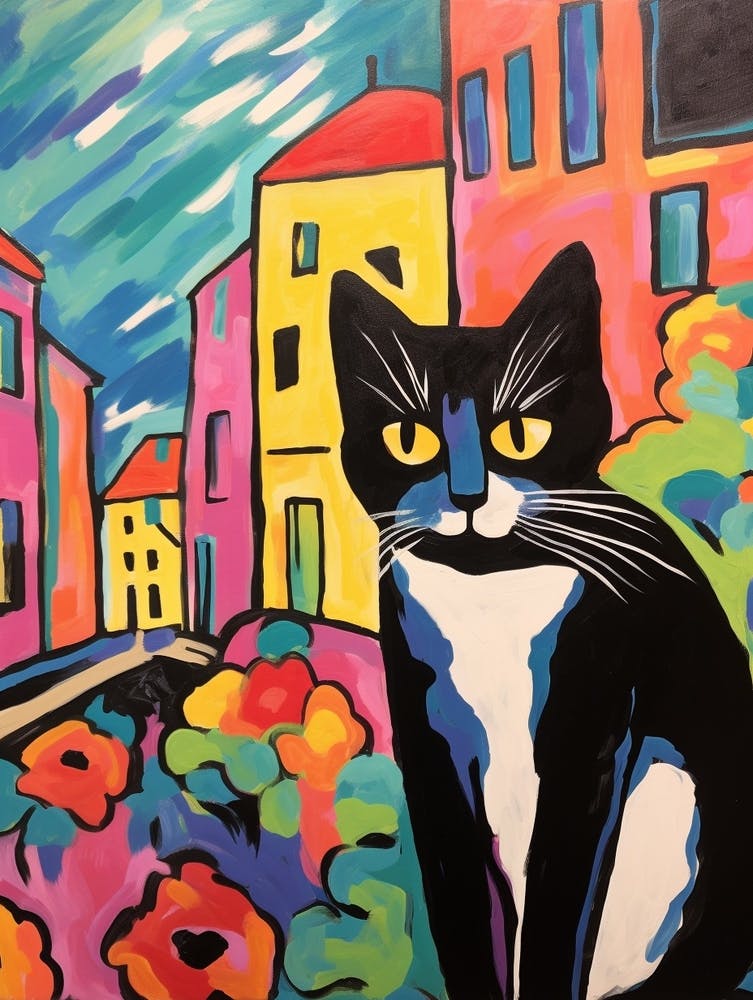 Painting Of A Cat In Padua Italy