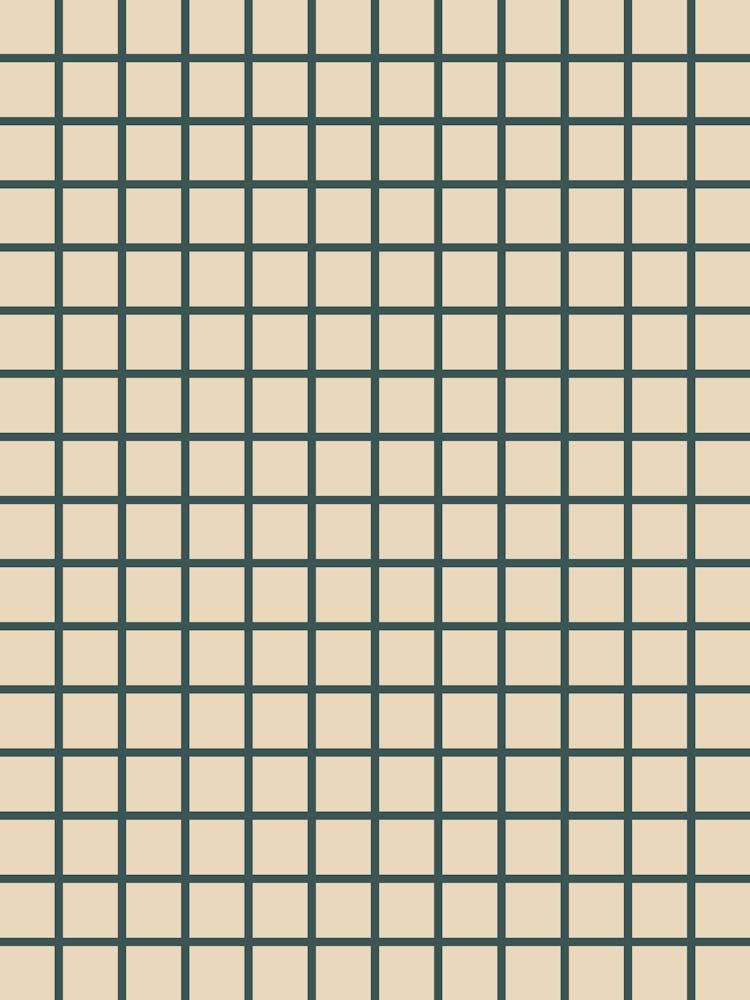 Green On Cream Grid